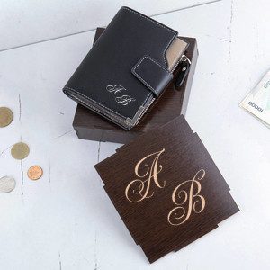 Именной кошелек-портмоне Статус в подарочном футляре - фото