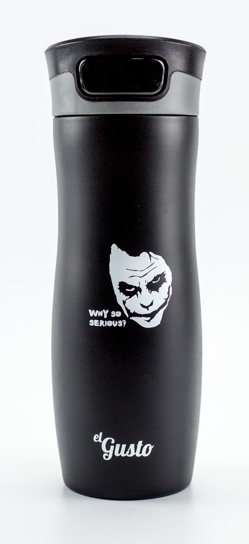 Термокружка el Gusto с рисунком «JOKER», черная 470 мл - фото