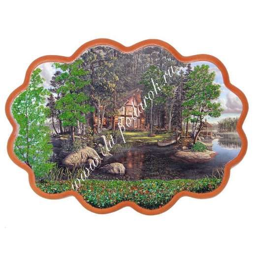 Панно Дом на острове №3 (34х26 см) - фото