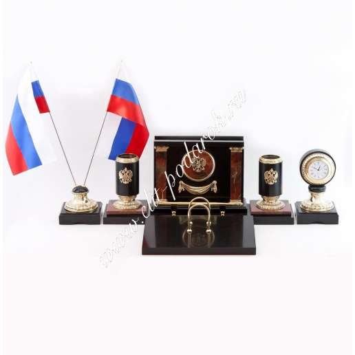 Настольный набор Россия камень яшма - фото