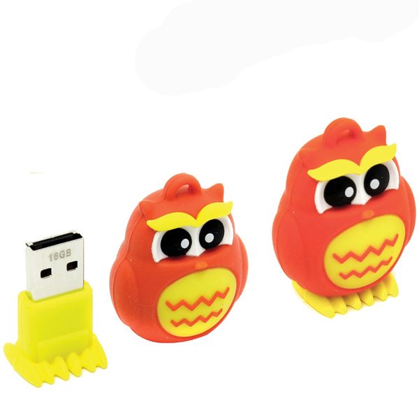 Память Smart Buy Wild series Сова 16GB, USB 2.0 Flash Drive, красный - фото