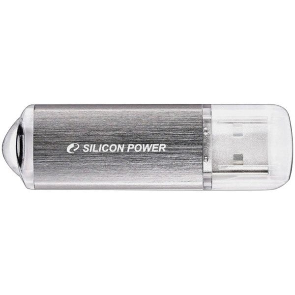 Память SiliconPower Ultima II  32GB, USB2.0 Flash Drive, Silver хром (металл.корпус) - фото