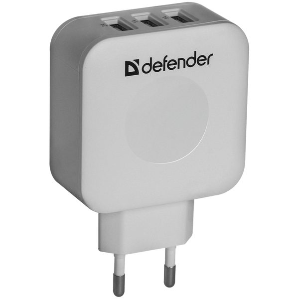 Зарядное устройство сетевое Defender UPA-30, 3хUSB, 2А output, серый - фото