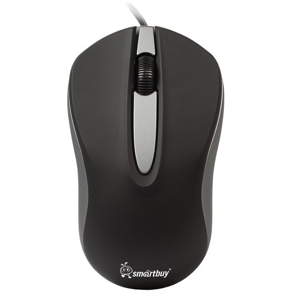 Мышь Smartbuy ONE 329, USB, черный, серый, 2btn+Roll - фото