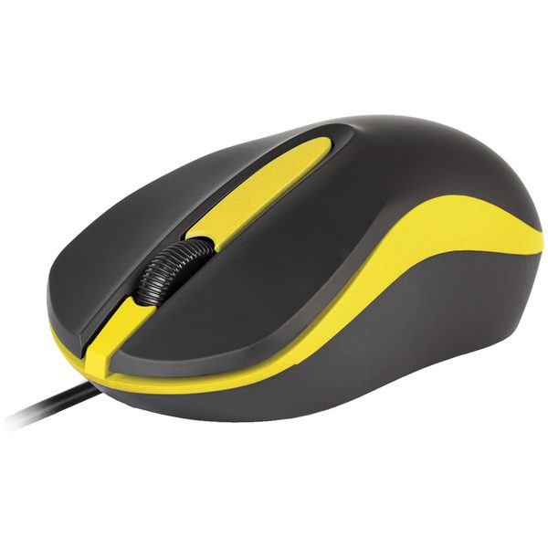 Мышь Smartbuy ONE 329, USB, черный, желтый, 2btn+Roll - фото