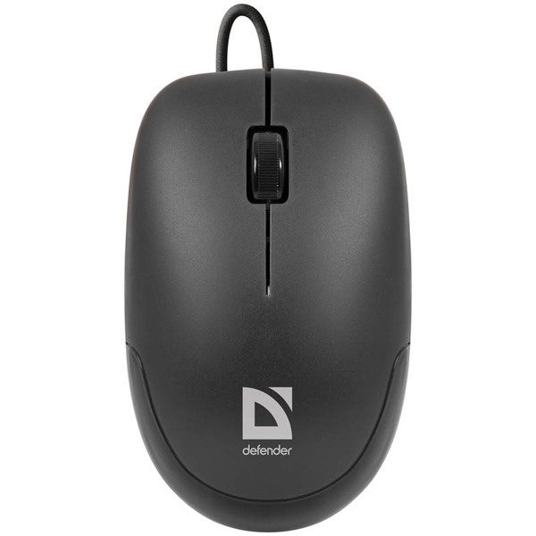 Мышь Defender Datum MM-010, USB, черный, 2btn+Roll - фото