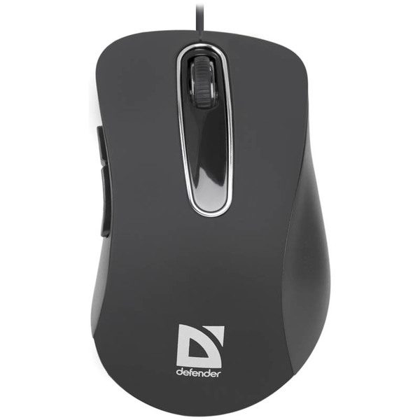 Мышь Defender Datum MM-070, USB, черный, 4btn+Roll (28/12) - фото