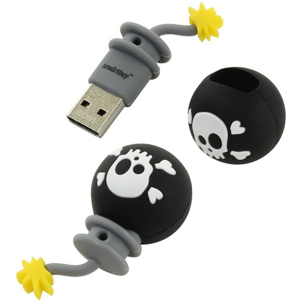 Память Smart Buy Wild series Бомба 16GB, USB 2.0 Flash Drive, черный - фото