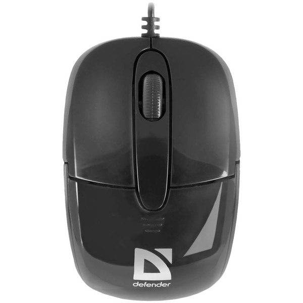 Мышь Defender Optimum MS-130, USB, черный, 3btn+Roll - фото