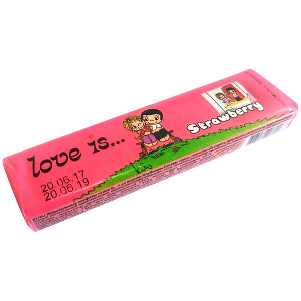 Жевательная конфета Love is…, клубника, 25г - фото