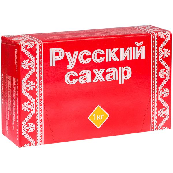 Сахар-рафинад Русский сахар, 1кг, картонная коробка - фото