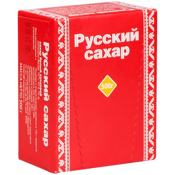 Сахар-рафинад Русский сахар, 0,5кг, картонная коробка - фото