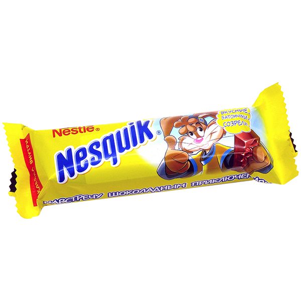 Шоколадный батончик Nesquik, молочный шоколад, 43г - фото