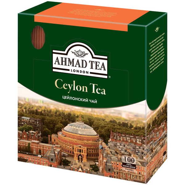 Чай Ahmad Tea Цейлонский, черный, 100 пакетиков по 2г - фото
