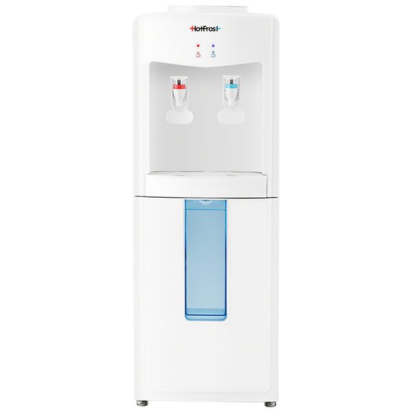 Кулер для воды напольный HotFrost V118E, нагрев/охлаждение электрон., отсек для стаканчиков, белый - фото