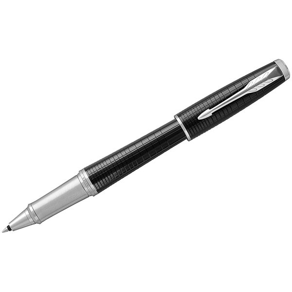 Ручка-роллер Parker Urban Premium Ebony Metal CT черная, 0,8мм, подар. уп. - фото