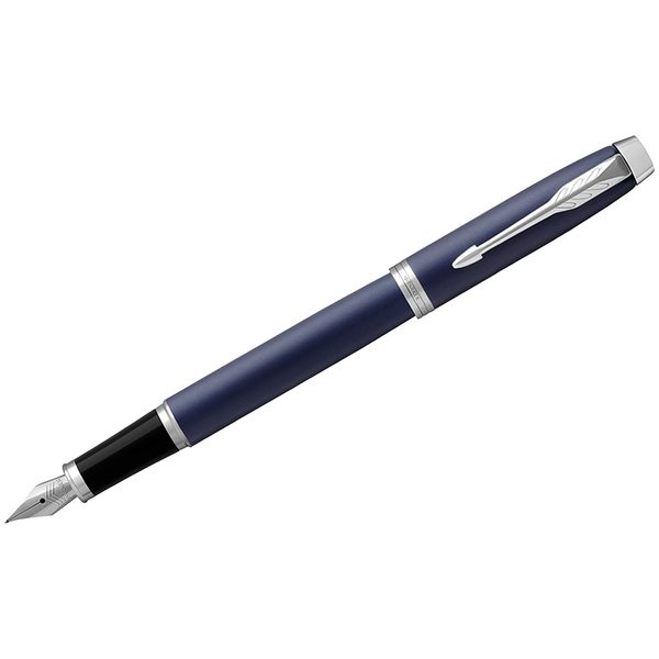 Ручка перьевая Parker IM Matte Blue CT синяя, 0,8мм, подар. уп. - фото