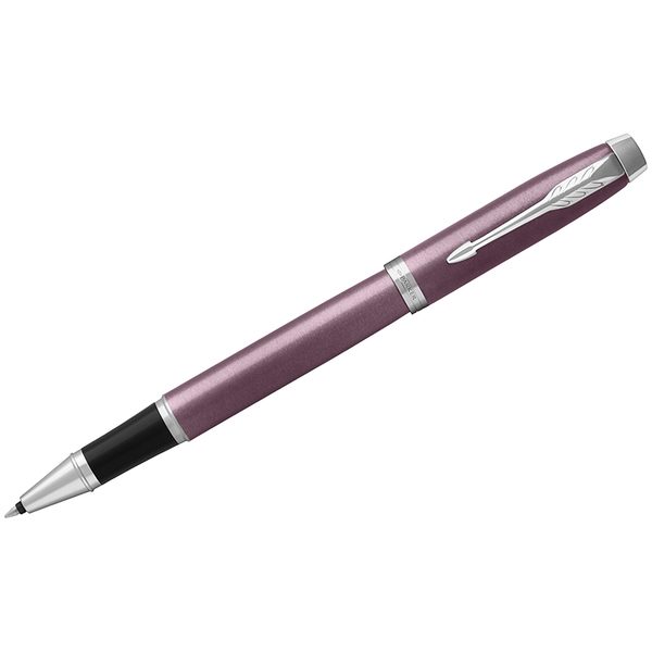 Ручка-роллер Parker IM Light Purple CT черная, 0,8мм, подар. уп. - фото
