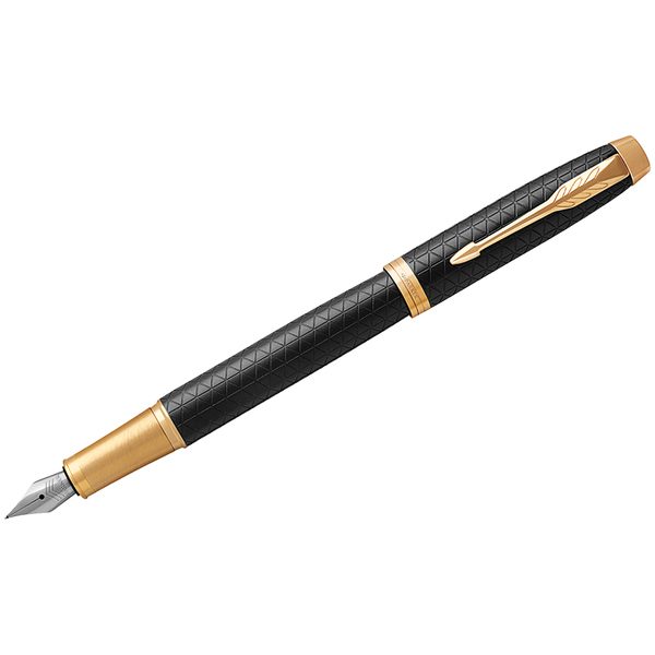 Ручка перьевая Parker IM Premium Black/Gold GT синяя, 0,8мм, подар. уп. - фото