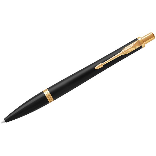 Ручка шариковая Parker Urban Muted Black GT синяя, 1,0мм, кнопочн., подар. уп. - фото