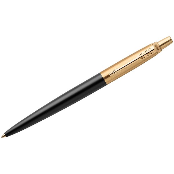 Ручка шариковая Parker Jotter Premium Bond Street Black GT синяя, 1,0мм, кнопочн., подар. уп. - фото