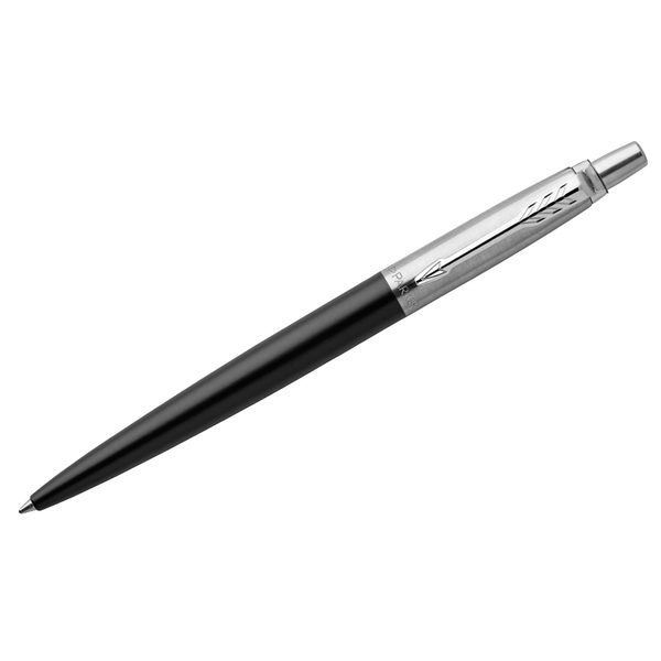 Ручка гелевая Parker Jotter Bond Street Black CT синяя, 1,0мм, кнопочн., подар. уп. - фото