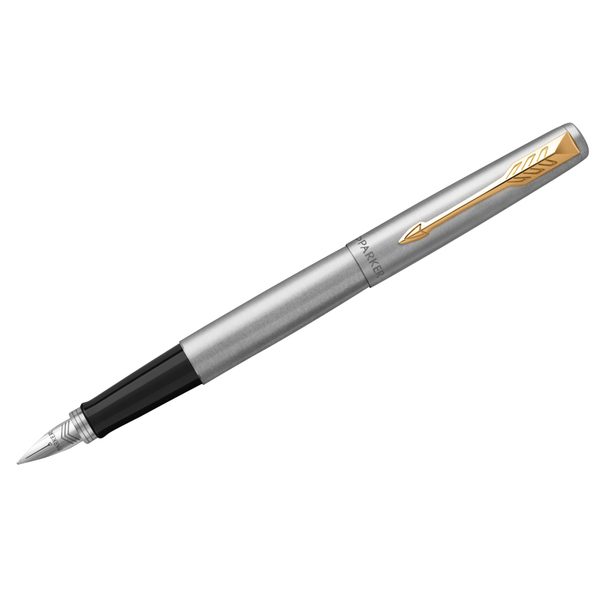 Ручка перьевая Parker Jotter Stainless Steel GT 1,0мм, подар. уп. - фото
