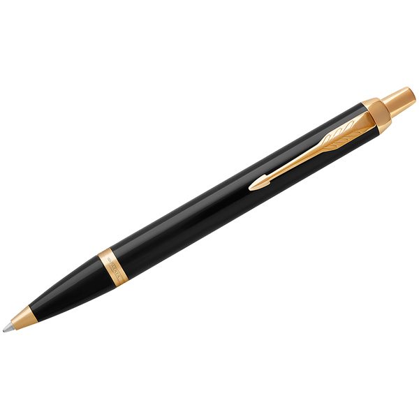 Ручка шариковая Parker IM Black GT синяя, 1мм, кнопочн., подар. уп. - фото