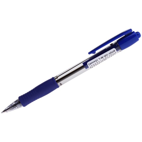 Ручка шариковая автоматическая Pilot Super Grip синяя, 1,0мм, грип - фото