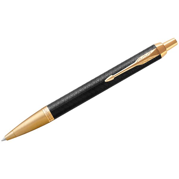 Ручка шариковая Parker IM Premium Black/Gold GT синяя, 1,0мм, кнопочн., подар. уп. - фото