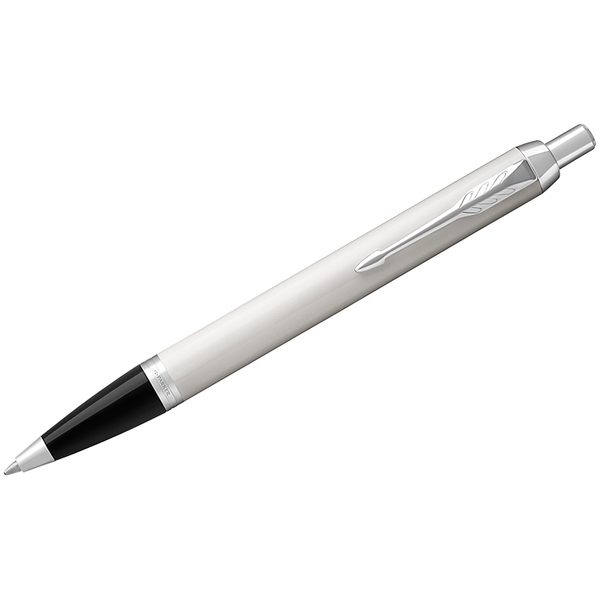 Ручка шариковая Parker IM White CT синяя, 1,0мм, кнопочн., подар. уп. - фото
