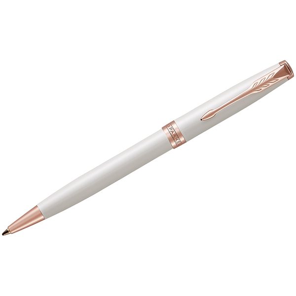 Ручка шариковая Parker Sonnet Pearl Lacquer PGT черная, 1,0мм, поворот., подар. уп. - фото