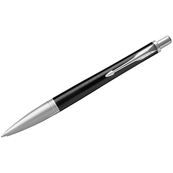 Ручка шариковая Parker Urban Premium Ebony Metal CT синяя, 1,0мм, кнопочн., подар. уп. - фото