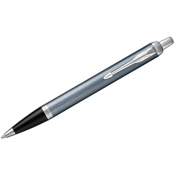 Ручка шариковая Parker IM Light Blue Grey CT синяя, 1,0мм, кнопочн., подар. уп. - фото