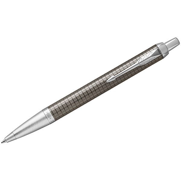 Ручка шариковая Parker IM Premium Dark Espresso Ciselled CT синяя, 1,0мм, кнопочн., подар. уп. - фото