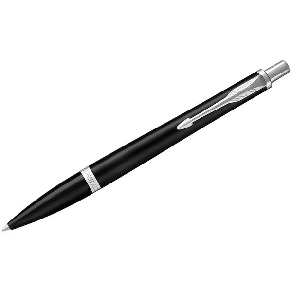 Ручка шариковая Parker Urban Muted Black CT синяя, 1,0мм, кнопочн., подар. уп. - фото