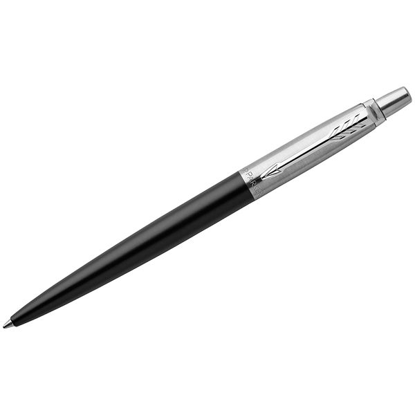 Ручка шариковая Parker Jotter Bond Street Black CT синяя, 1,0мм, кнопочн., подар. уп. - фото