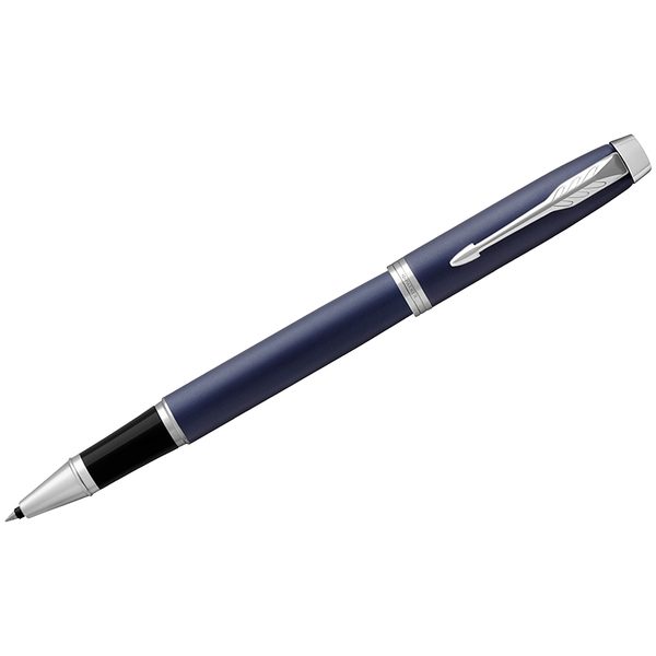 Ручка-роллер Parker IM Matte Blue CT черная, 0,8мм, подар. уп. - фото