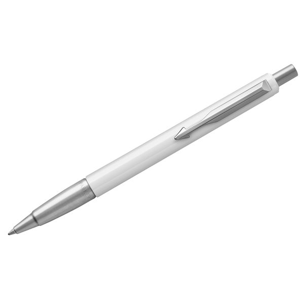 Ручка шариковая Parker Vector Limited Edition White CT синяя, 1,0мм, кнопочн., подар. уп - фото