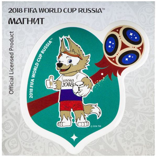 Магнит FIFA 2018 Забивака. Россия, картон - фото