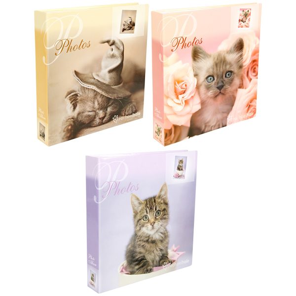 Фотоальбом 500 фото 10*15см, переплет на кольцах, Veld-co Lovely kittens, ПП карман - фото