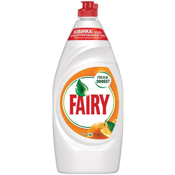 Средство для мытья посуды Fairy Апельсин и лимонник, 900мл - фото