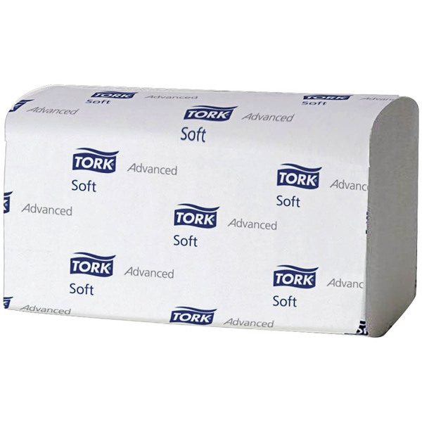 Полотенца бумажные лист. Tork XpressMultifold Advanced.Soft(М-сл)(Н2), 2-х слойн., 136л/пач, белые - фото