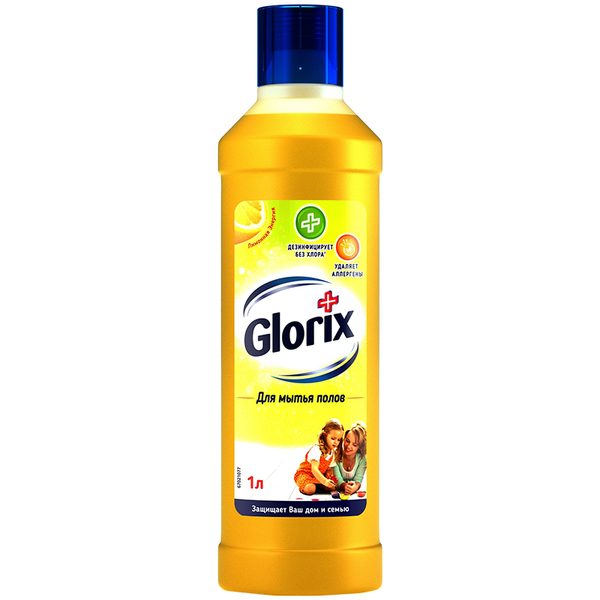 Средство для мытья полов Glorix Лимонная энергия,1л - фото