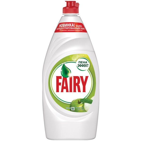 Средство для мытья посуды Fairy Зеленое яблоко, 900мл - фото