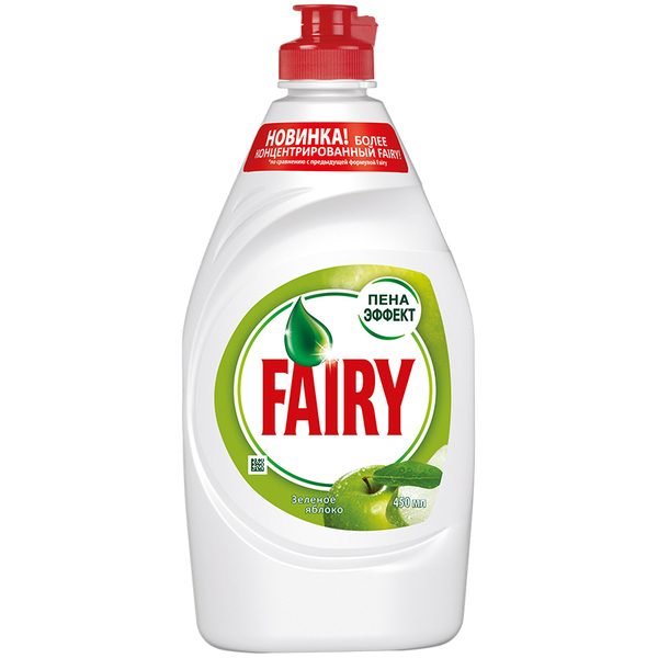Средство для мытья посуды Fairy Зеленое яблоко, 450мл - фото