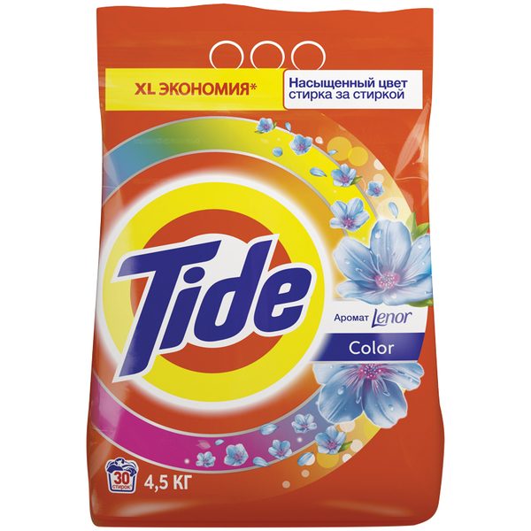 Стиральный порошок для машинной стирки Tide Color Lenor Эффект, 4,5кг - фото