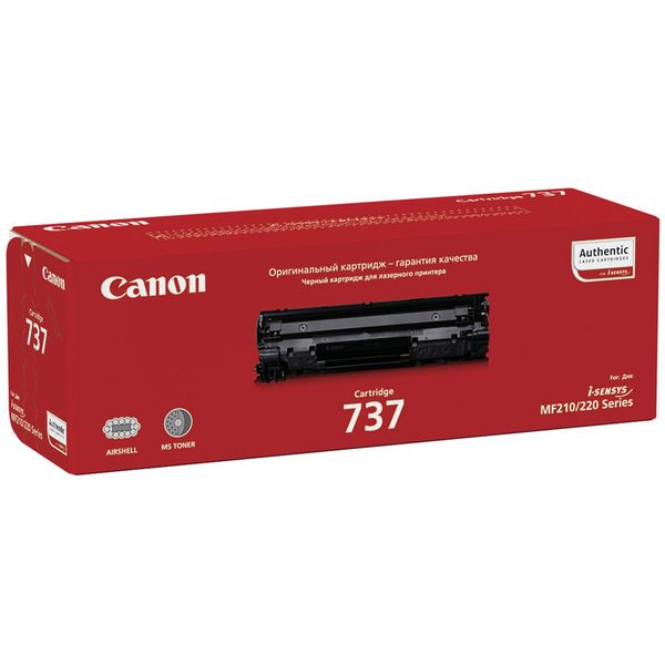 Картридж ориг. Canon 737 черный для Canon MF211/212w/216n/217w/226dn/229dw (2400стр) - фото