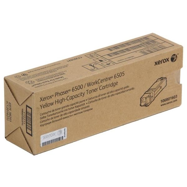 Тонер-картридж ориг. Xerox 106R01603 желтый для Phaser 6500/WC6505 (2,5K) - фото