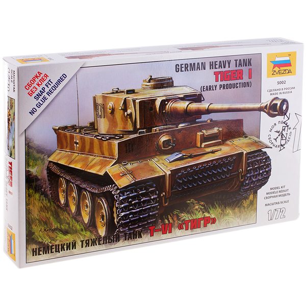 Модель для сборки Звезда Немецкий тяжёлый танк T-VI Тигр, масштаб 1:72 - фото